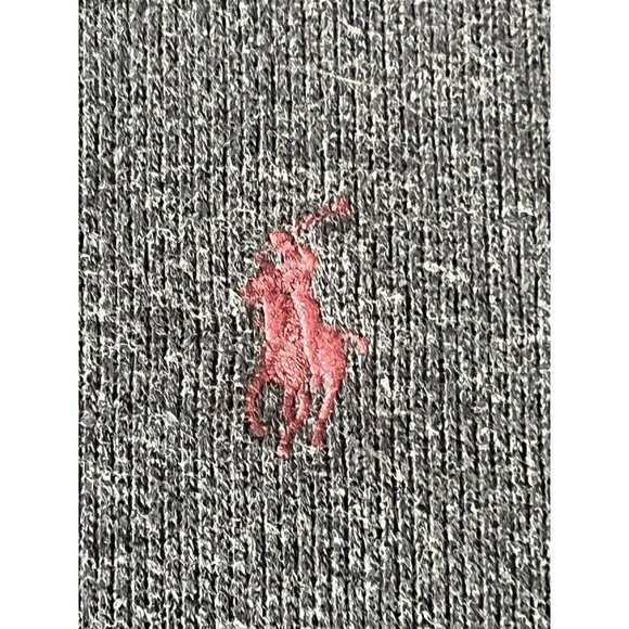 Polo Ralph Lauren Men's Sz XL 1/4 Zip Gray Sweater Pullover Leather Zipper Pull - Picture 6 of 7